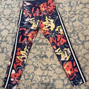 Calvin Klein Kids Leggings with Red and Yellow Floral Design
